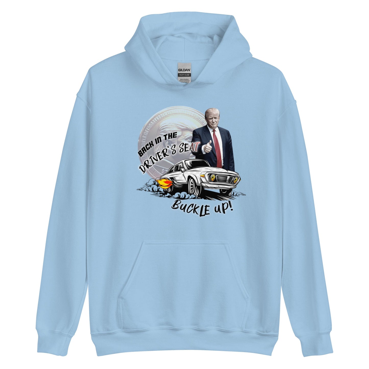 Back in the Driver’s Seat – Trump 2024 Hoodie - Degen Wear