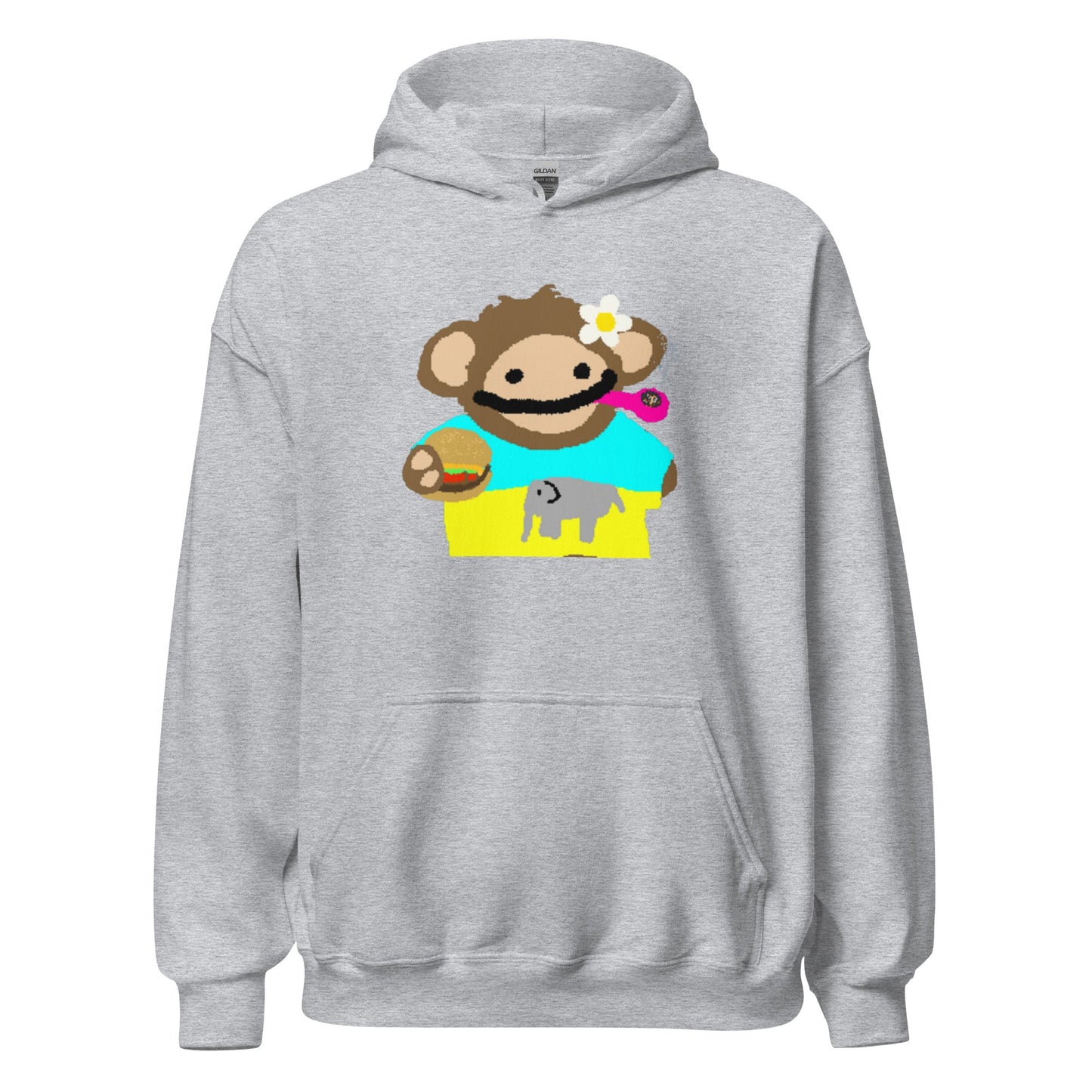 Chill Nom Nom Monkey - Vibe Hoodie - Degen Wear