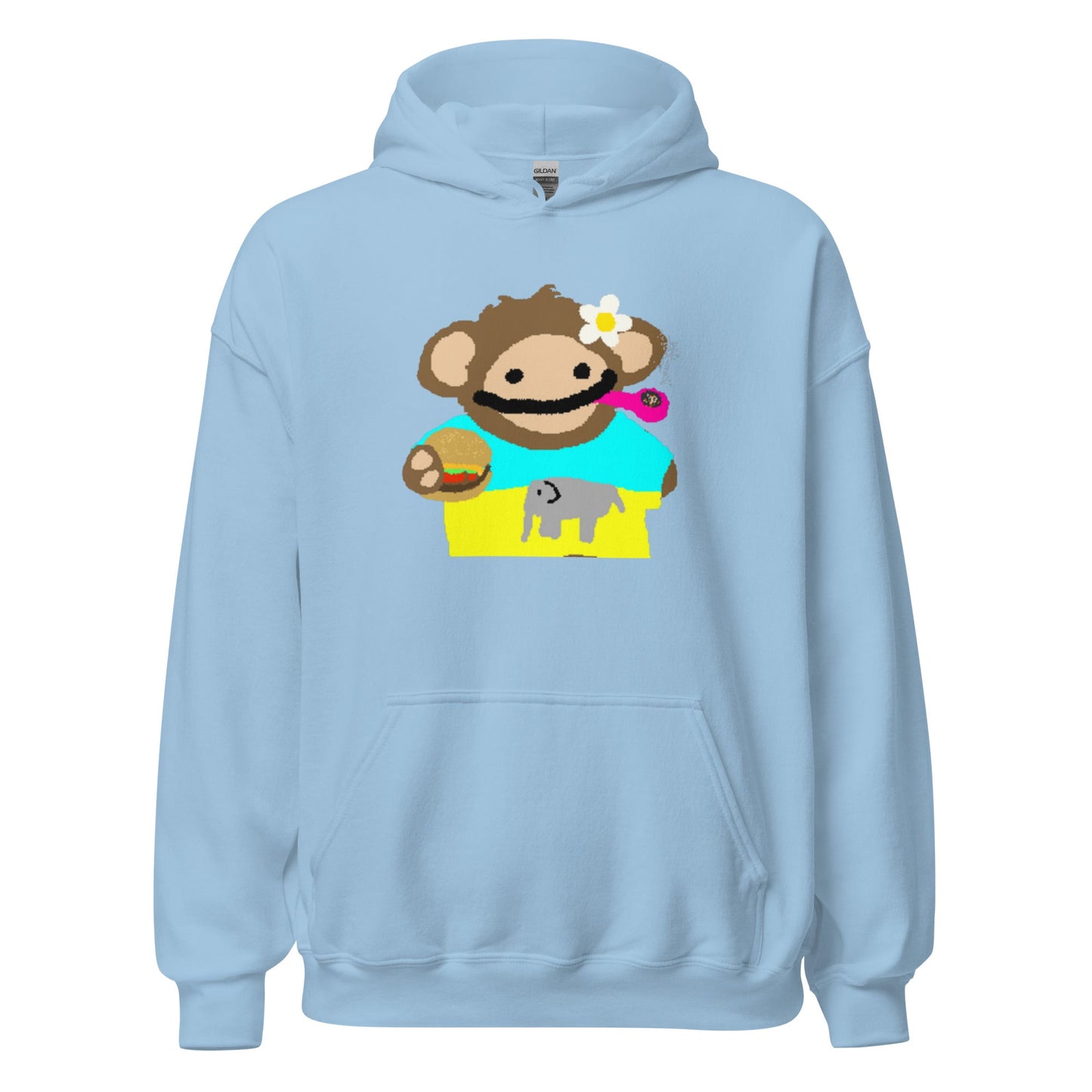 Chill Nom Nom Monkey - Vibe Hoodie - Degen Wear