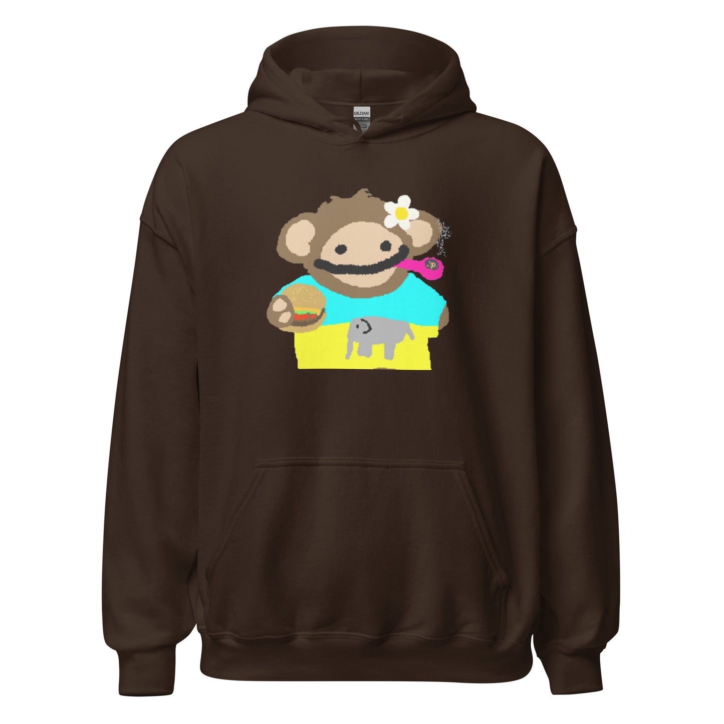 Chill Nom Nom Monkey - Vibe Hoodie - Degen Wear